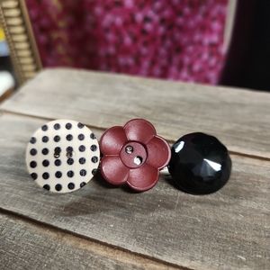 Burgundy & Black hairclip